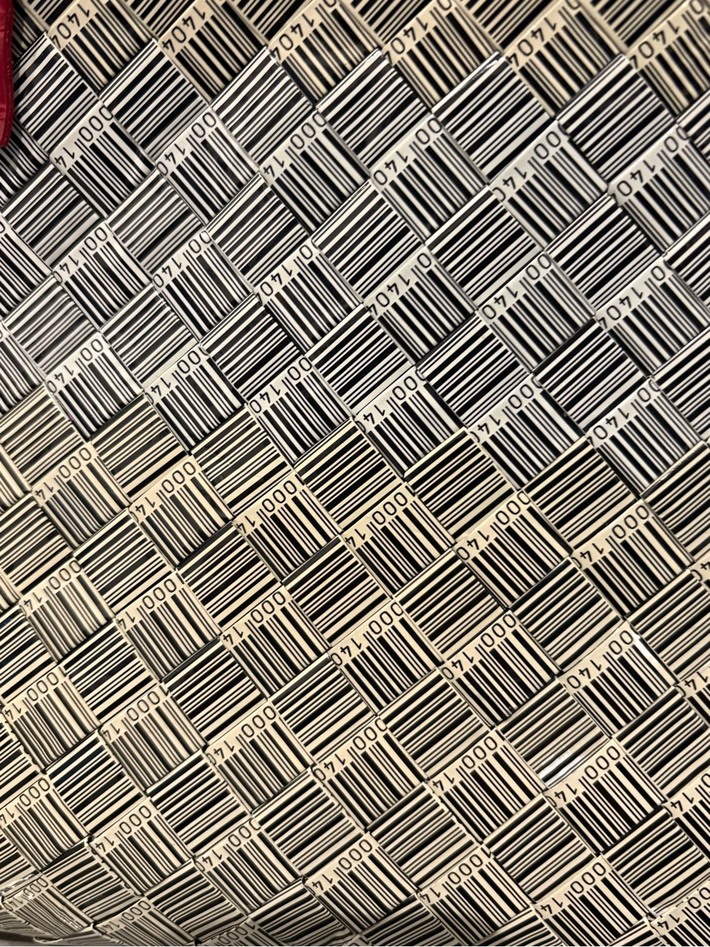 Nahui Ollin | Woven Upcycled Barcode| Tote Bag - Picture 4 of 11